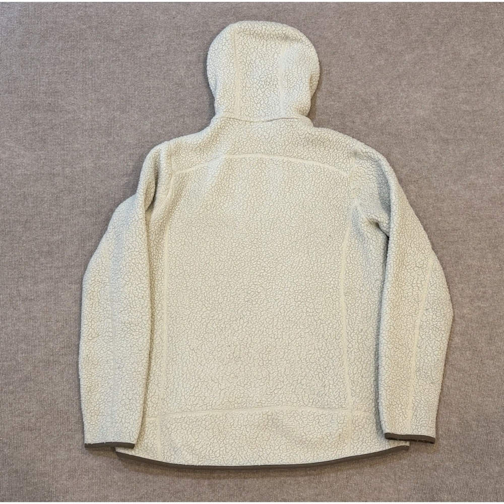 Patagonia Retro Pile Fleece Hoodie Cream Sherpa Full Zip Jacket 22805 Womens XL - Picture 2 of 6